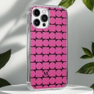 Moderne Fuchsia Geometric Trendy iPhone 16 Hülle