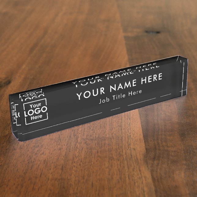 Moderne Führungskraft für Schwarze Unternehmen Ber Namensplakette (Seite)