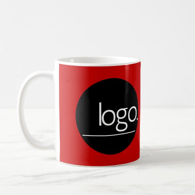 MODERNE FUN BOLD MACHEN IHR EIGENES LOGO ROT KAFFEETASSE (Links)
