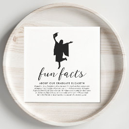 Moderne Fun Facts Graduation Party Serviette