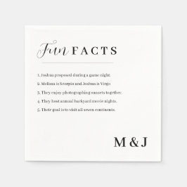Moderne Fun-Fakten Serviette