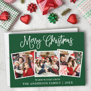 Moderne Fun Kalligrafie Weihnachten 3 Foto Grün