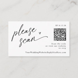 Moderne Fun-Lässige QR-Code-Hochzeitskarten für RS Begleitkarte
