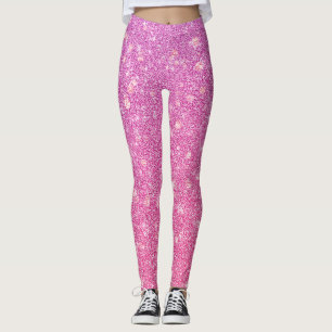 Moderne Fun Rosa Rosa Glitzer Glitzern Geschenke Leggings