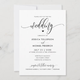 Moderne Fun Wedding Typografy Kalligrafy Einladung