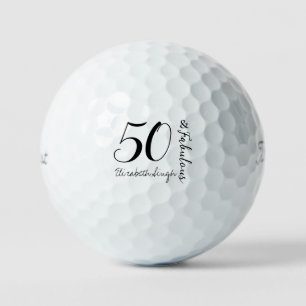 Moderne Fünfzig und fantastisch Fette 50. Geburtst Golfball