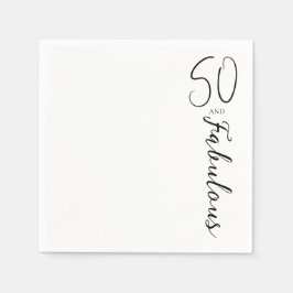 Moderne Fünfzig und fantastisch Fette 50. Geburtst Serviette