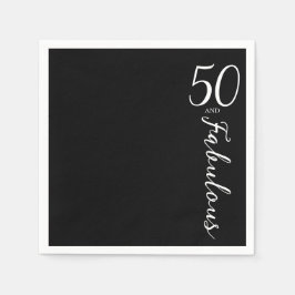 Moderne Fünfzig und Fantastisch Fette 50. Geburtst Serviette