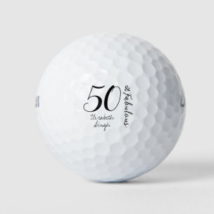 Moderne Fünfzig und fantastische 50. Geburtstagsfe Golfball