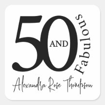 Moderne Fünfzig und Fantastische 50. Geburtstagsfe