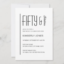 Moderne Fünfzig und fantastische kühne 50. Geburts