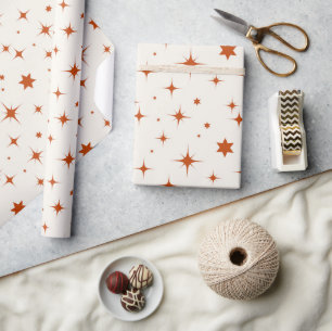 Moderne funkelnde Sternmuster Weihnachten Geschenkpapier