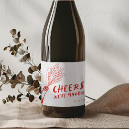 Moderne Funky Retro Red Wedding