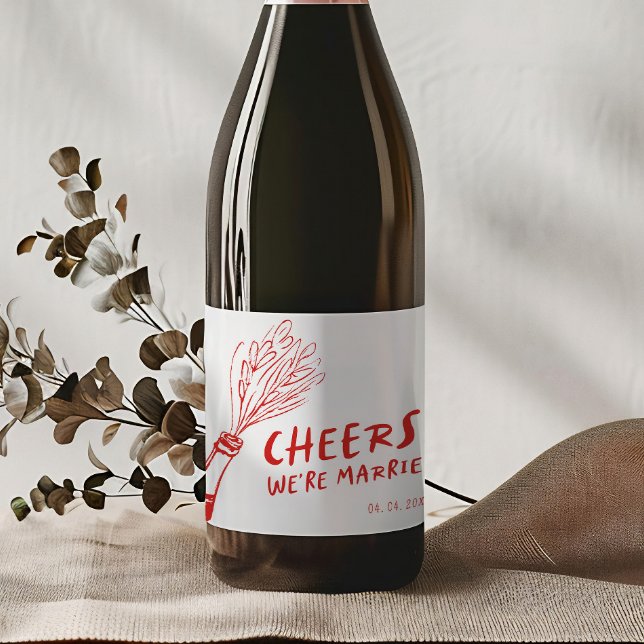 Moderne Funky Retro Red Wedding (Von Creator hochgeladen)