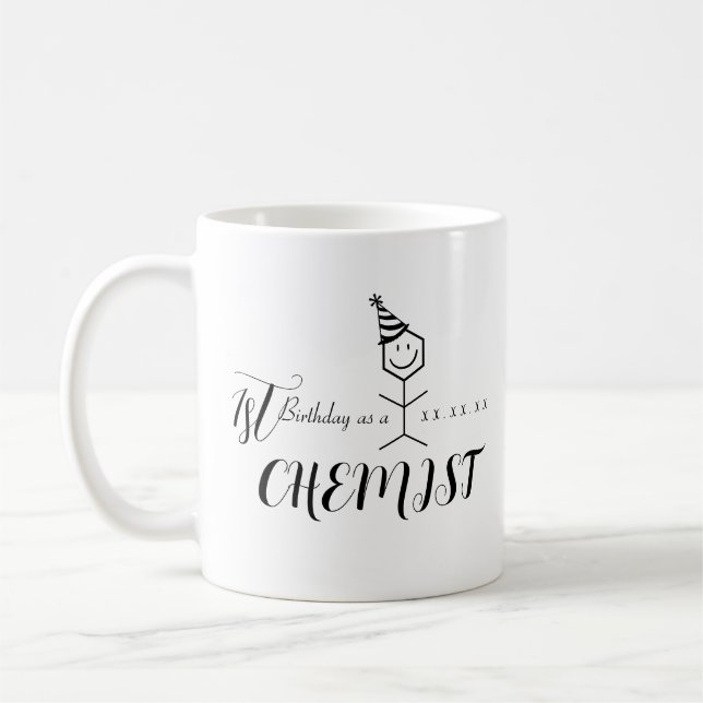 Moderne Funny Chemiker Apotheker Birthday Chemie Kaffeetasse (Links)