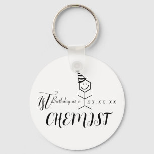 Moderne Funny Chemiker Apotheker Birthday Chemie Schlüsselanhänger