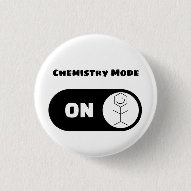 Moderne Funny Chemiker Chemiker Chemiker Button (Vorderseite)