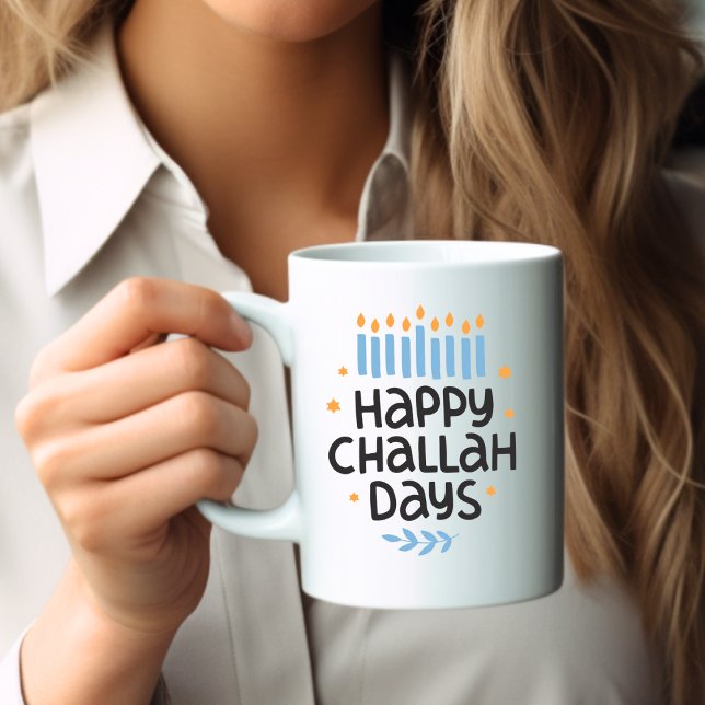 Moderne Funny Hanukkah Challah Days Kaffeetasse (Von Creator hochgeladen)