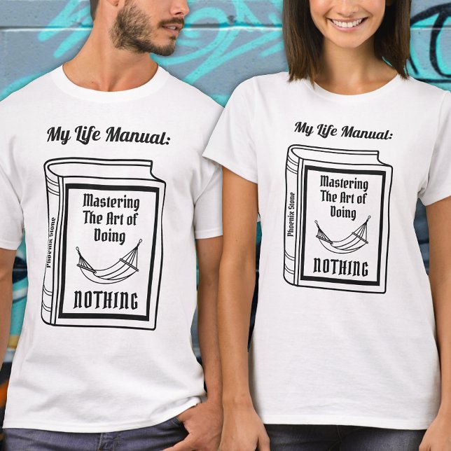 Moderne Funny Quotes Typografie Schwarz-Weiß T-Shirt (Von Creator hochgeladen)