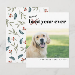 Moderne FunnySest Bestes Jahr Foto Neujahr Feiertagskarte