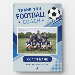 Moderne Fußball-Mannschaftsfoto Coach Fotoplatte