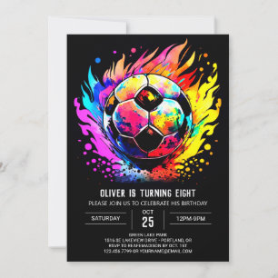 Moderne Fußballkinder zum Geburtstag Einladung