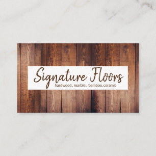 Moderne Fußbodeninstallationsfirma Visitenkarte