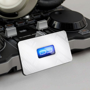 Moderne futuristische DJ-Imitate aus Metall Visitenkarte