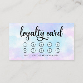 Moderne Galaxy Business Loyalty Punch Card Visitenkarte