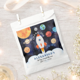 Moderne Galaxy Planets Space Rocket Vielen Dank Geschenktütchen