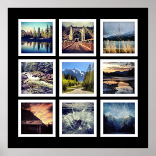 Moderne Galerie-Art 9 Instagram Foto-Collage Poster