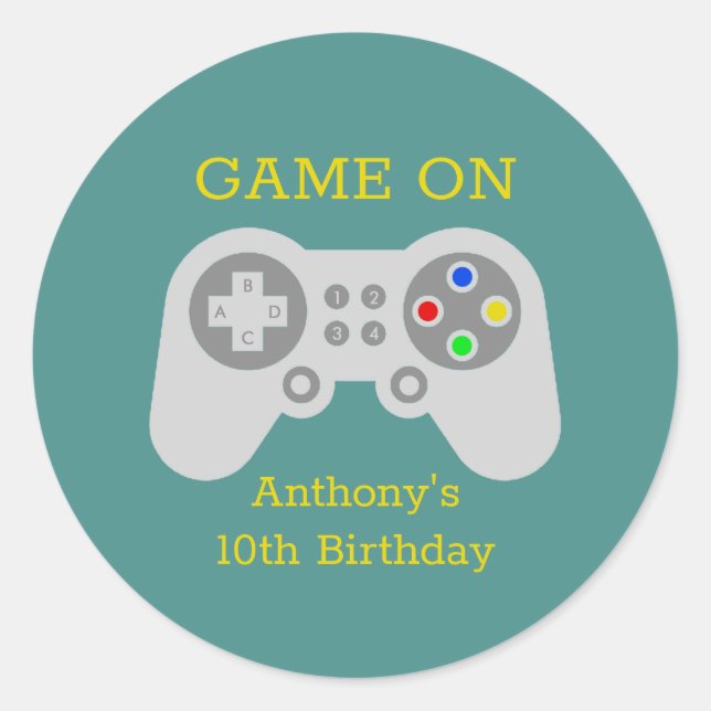 Moderne Gamer aller Altersgruppen Runder Aufkleber (Vorderseite)