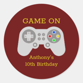 Moderne Gamer aller Altersgruppen Runder Aufkleber