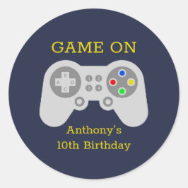 Moderne Gamer aller Altersgruppen Runder Aufkleber