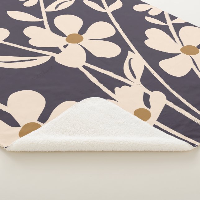 Moderne Gartensilhouette mit Blumen  Sherpadecke (3/4)