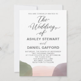 Moderne Gartenwasserfarbe Einladung Hochzeitsfeier