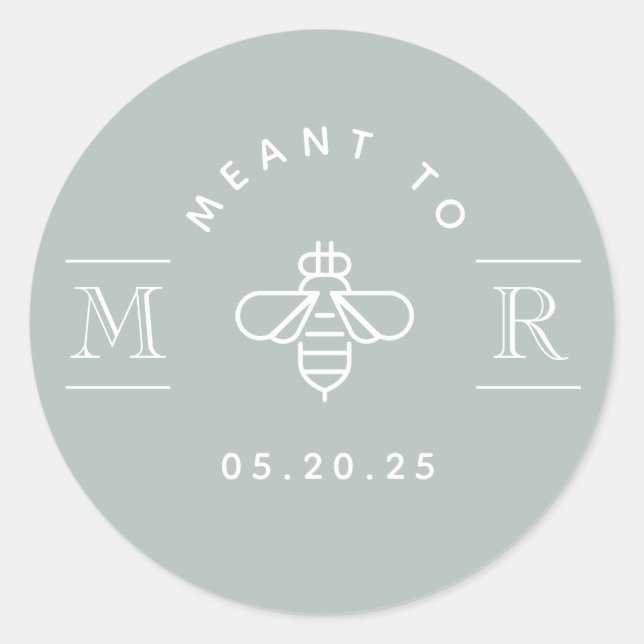 Moderne Gastgeschenk Hochzeit für Honig Runder Aufkleber (Vorderseite)