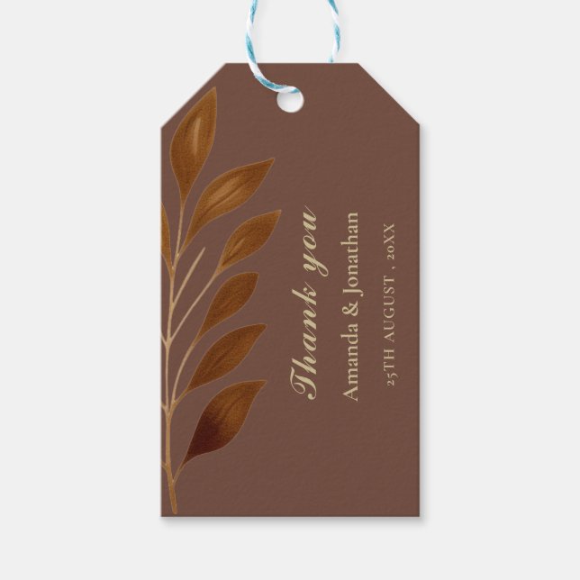 Moderne Gastgeschenk Hochzeit für Kaffeebraten und Geschenkanhänger (Vorderseite)