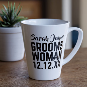 Moderne Gastgeschenk Hochzeit Groomswoman Milchtasse
