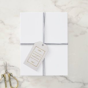 Moderne Gastgeschenk Hochzeit von White & Gold Foi Geschenkanhänger
