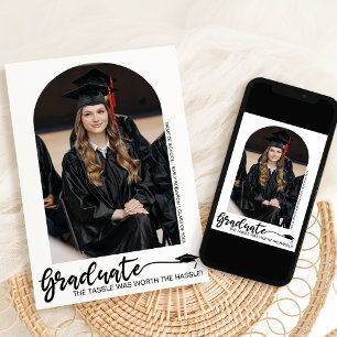 Moderne gebogene Foto-Abschlussankündigung Ankündigung
