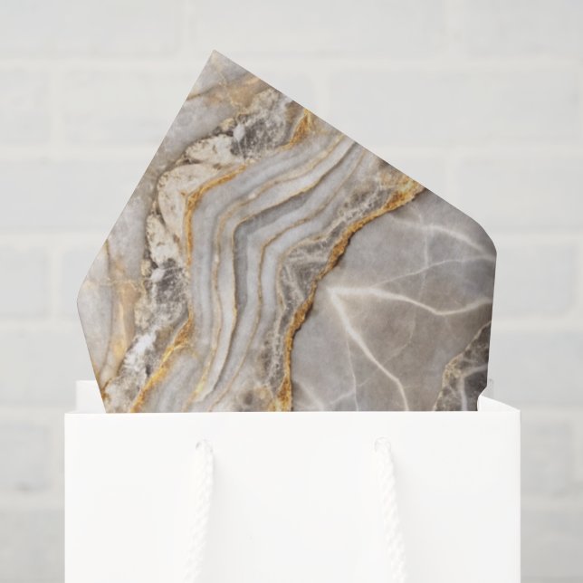 Moderne geborstene Goldmarmor Seidenpapier (Geschenktüte)