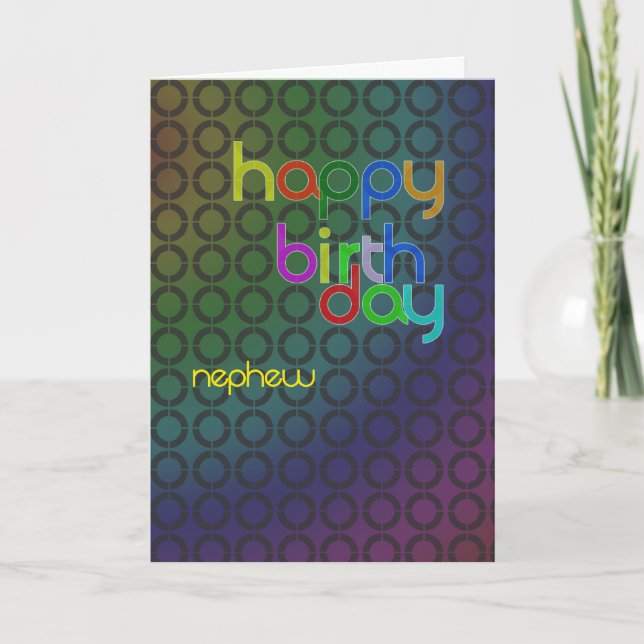 Moderne Geburtstagskarte für Neffeen Karte (Vorderseite)