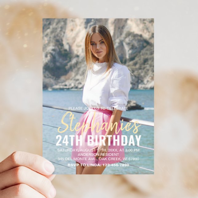Moderne Geburtstagsparty Einladung mit maßgeschnei (Make your celebration unforgettable with a custom birthday invite—personalized, stylish, and unique!)