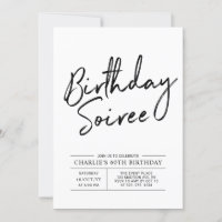 Moderne Geburtstagsparty/Soiree Einladung