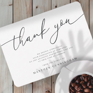 Moderne Gedächtniskunst Minimalistisch Dankeskarte