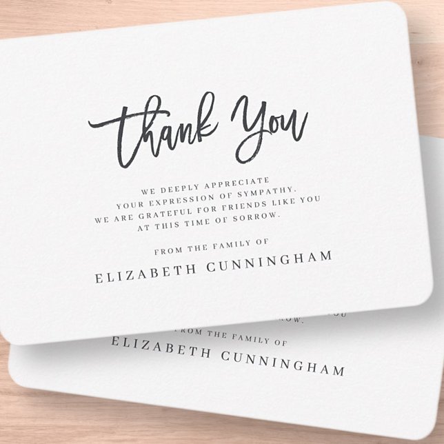 Moderne Gedächtniskunst Minimalistisch Dankeskarte (Von Creator hochgeladen)