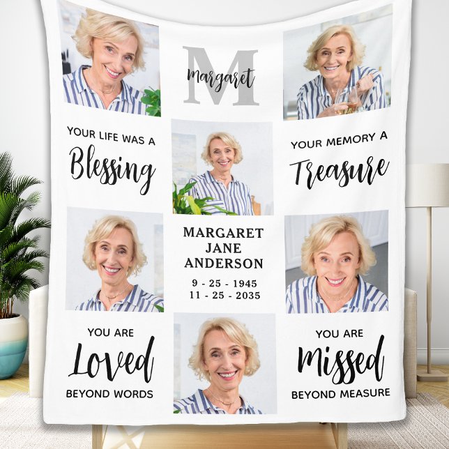 Moderne Gedächtnismappe mit angepasstem 6-Foto Fleecedecke (Von Creator hochgeladen)