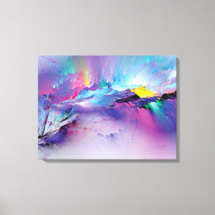 Moderne gedämpfte Salbeigrüne geometrische abstrak Leinwanddruck
