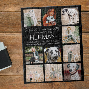 Moderne Gedenk-Foto-Collage für Haustiere Puzzle